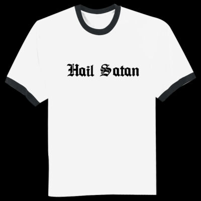 Hail Satan  black - basics collection - Ringer Tee Thumbnail