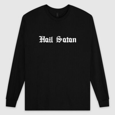 Hail Satan white - basics collection  - Ultra Cotton Mens Longsleeve Tee Thumbnail